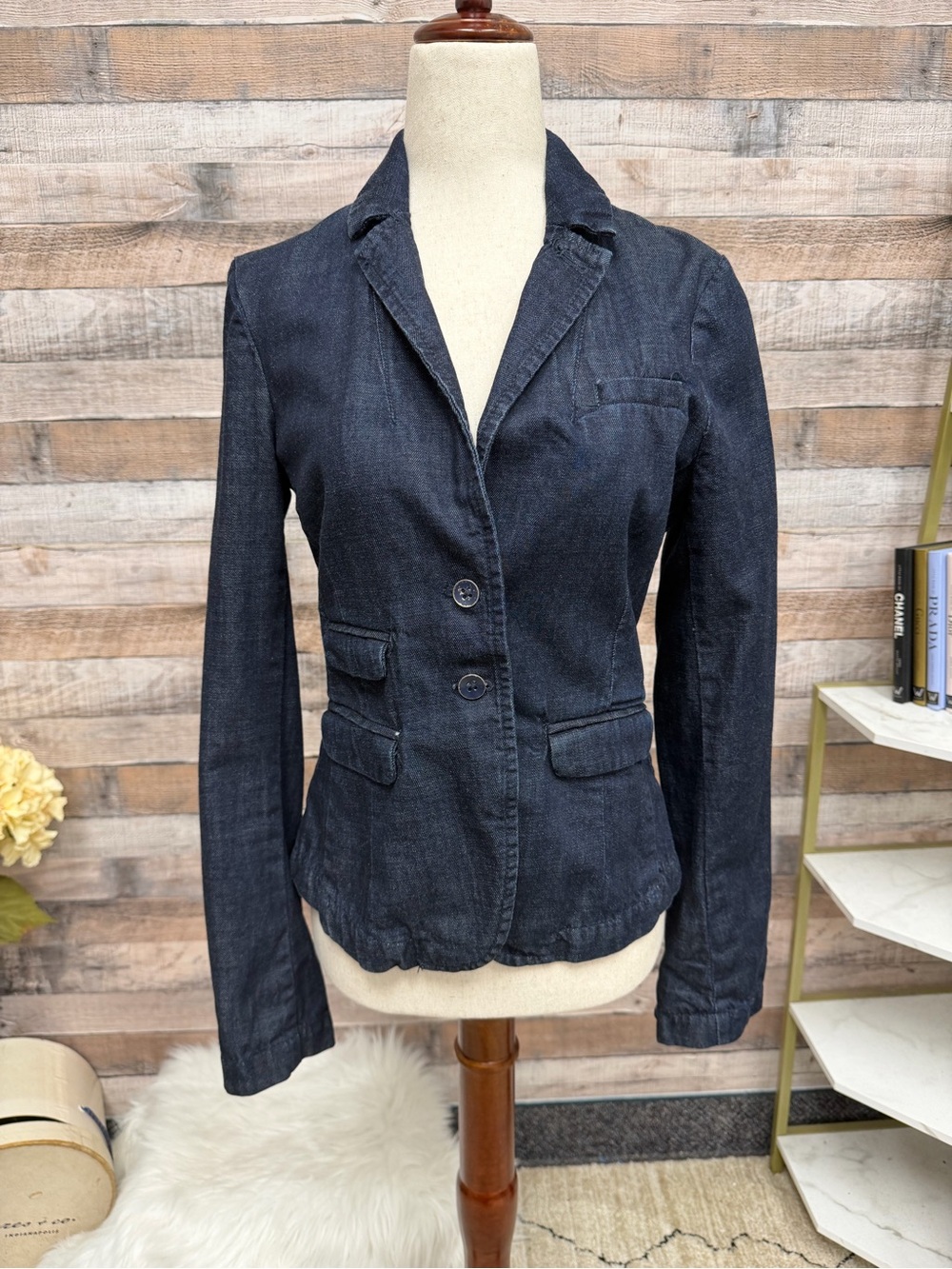 Pilcro Anthropologie denim blazer jacket